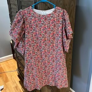 Shop Red Dress floral print dress large